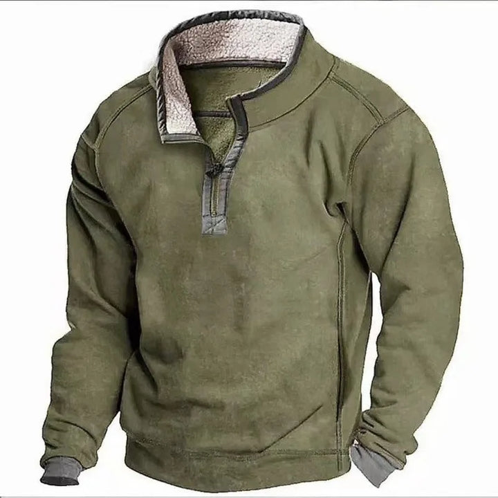 Men’s Rugged Quarter-Zip Long Sleeve Pullover