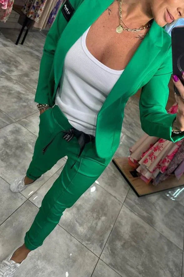 Women’s Relaxed Solid Color Two-Piece Set