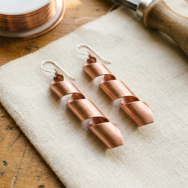 Women’s Dark Tone Metallic Earrings
