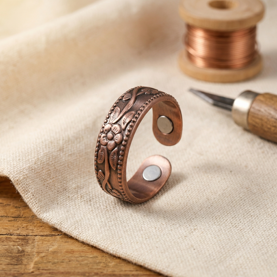 Women’s Flower Petal Adjustable Ring
