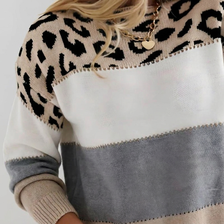 Women’s Leopard Print Pullover Sweater