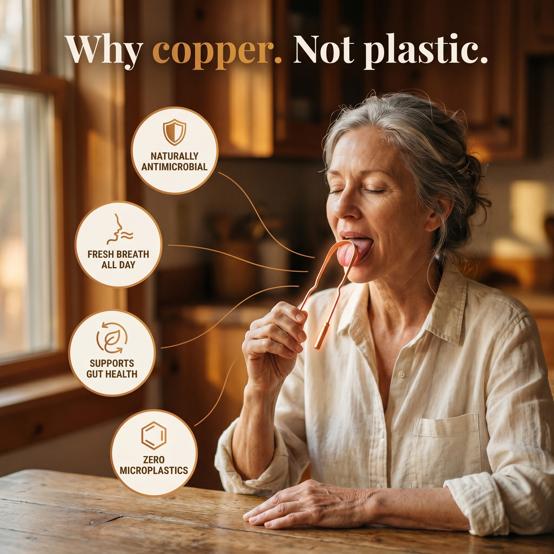 Pure Copper Reusable Tongue Scraper