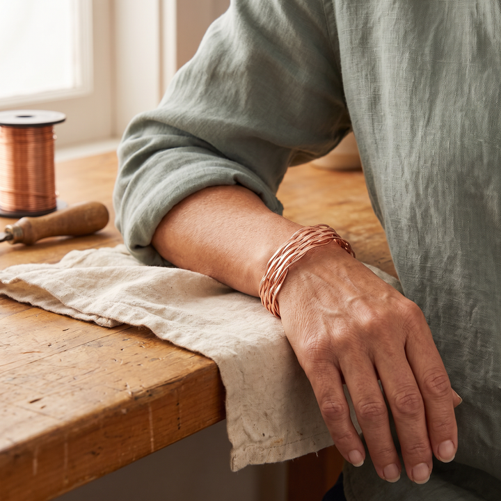 Women’s Dainty Stackable Copper Bracelet