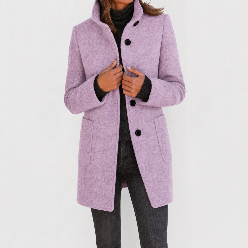 Women’s Button-Front Tailored Midi Coat