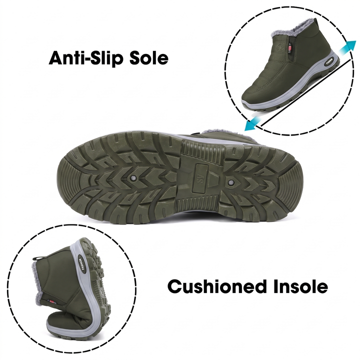Women’s Quilted Slip On Ankle Boots Green
