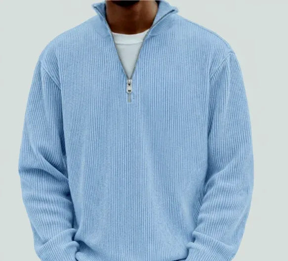 Men’s Ribbed Quarter Zip Sweater