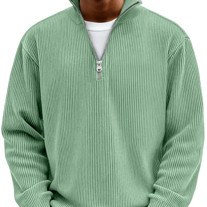 Men’s Ribbed Quarter Zip Sweater
