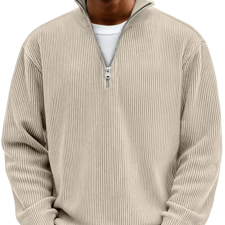 Men’s Ribbed Quarter Zip Sweater
