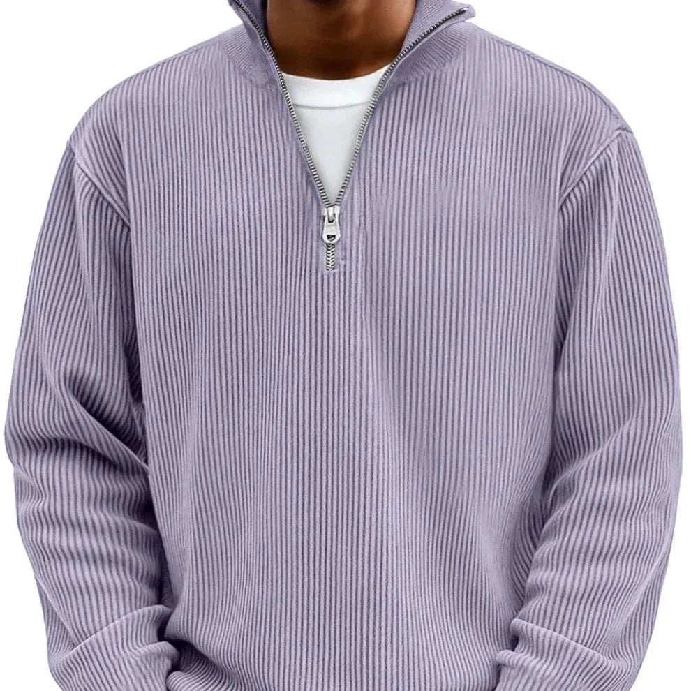 Men’s Ribbed Quarter Zip Sweater