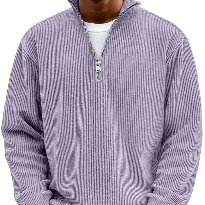 Men’s Ribbed Quarter Zip Sweater