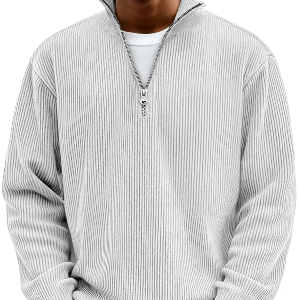 Men’s Ribbed Quarter Zip Sweater