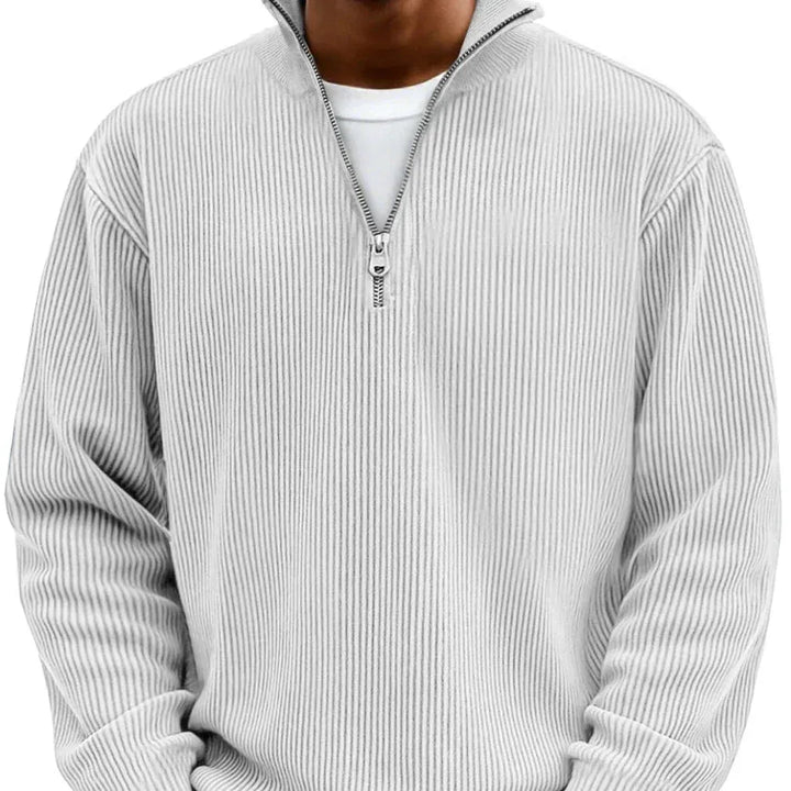Men’s Ribbed Quarter Zip Sweater