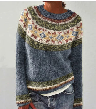 Women’s Retro Knit Pullover Sweater