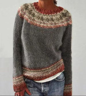 Women’s Retro Knit Pullover Sweater