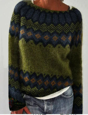Women’s Retro Knit Pullover Sweater
