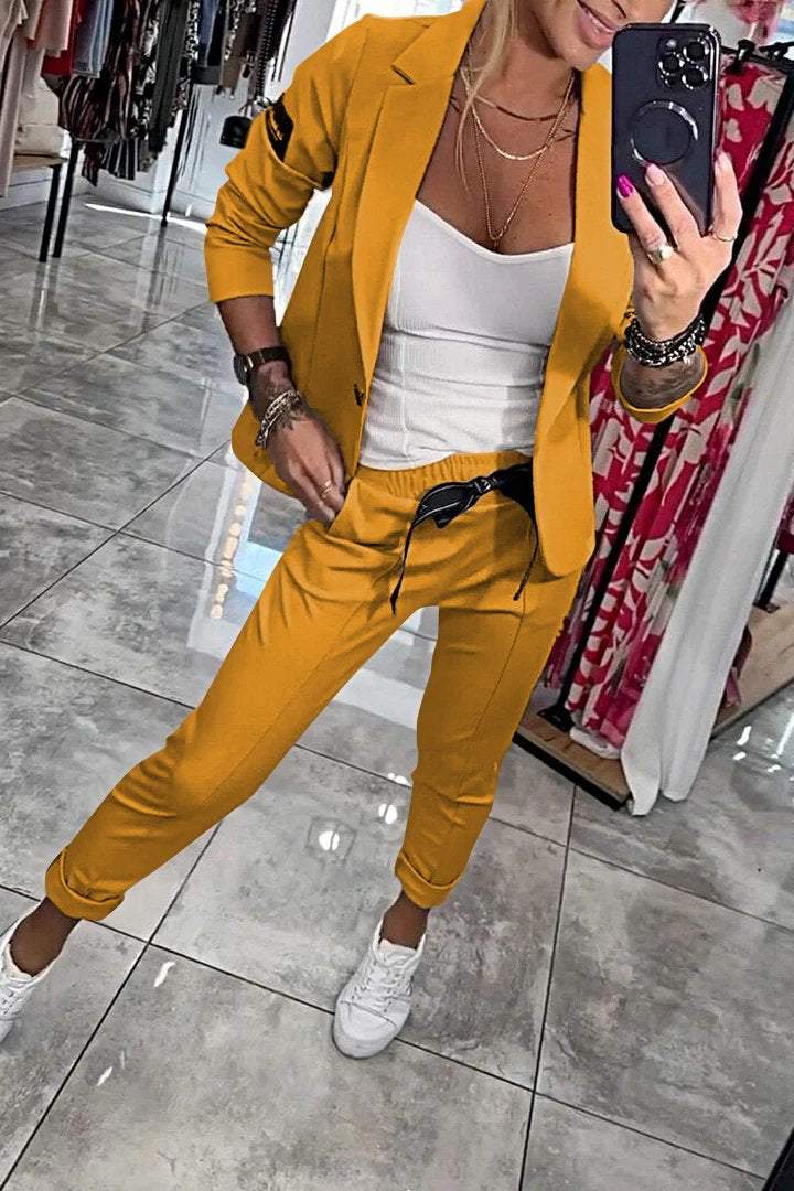 Women’s Relaxed Solid Color Two-Piece Set