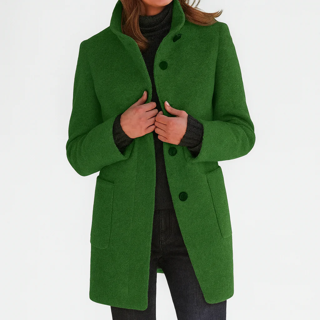 Women’s Button-Front Tailored Midi Coat