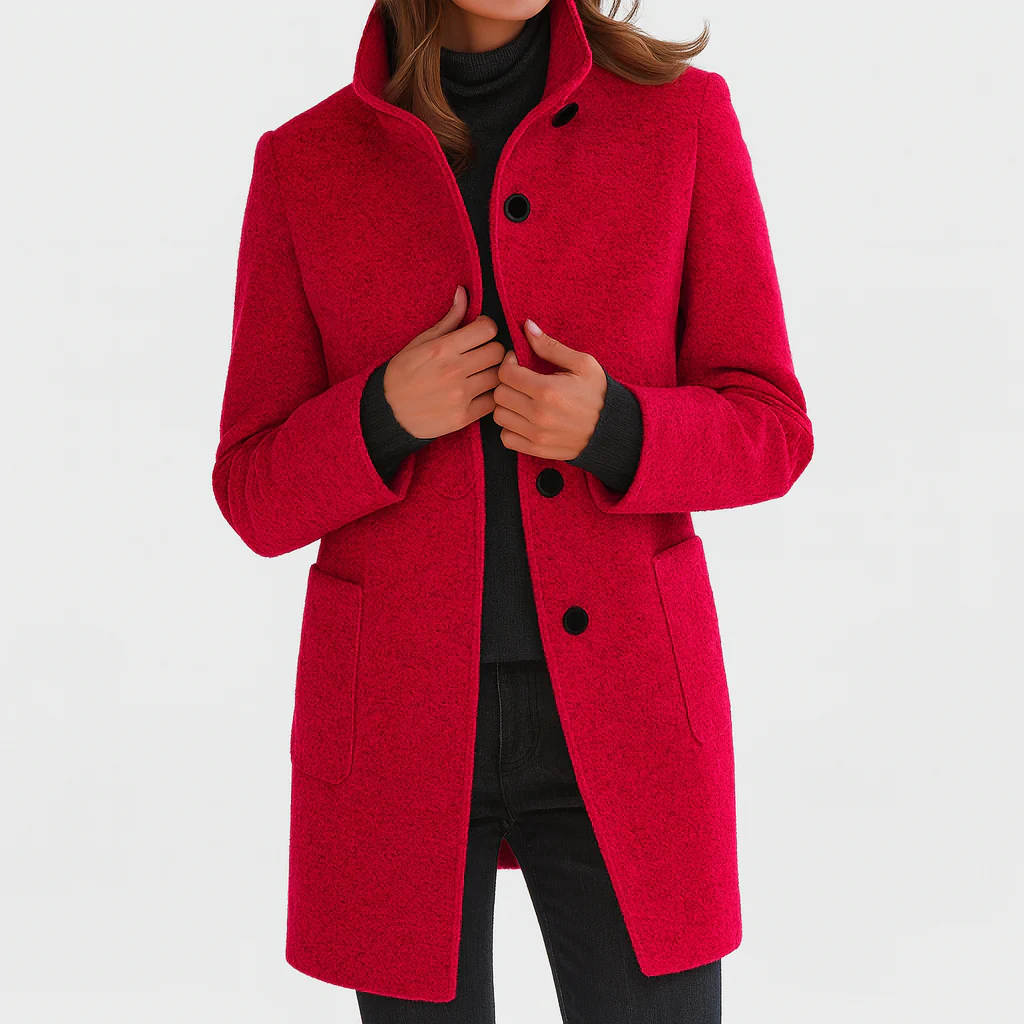 Women’s Button-Front Tailored Midi Coat