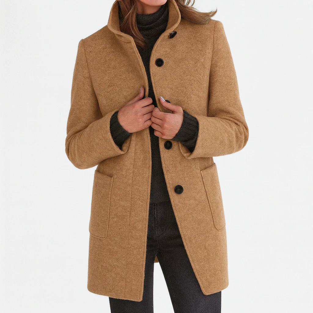 Women’s Button-Front Tailored Midi Coat