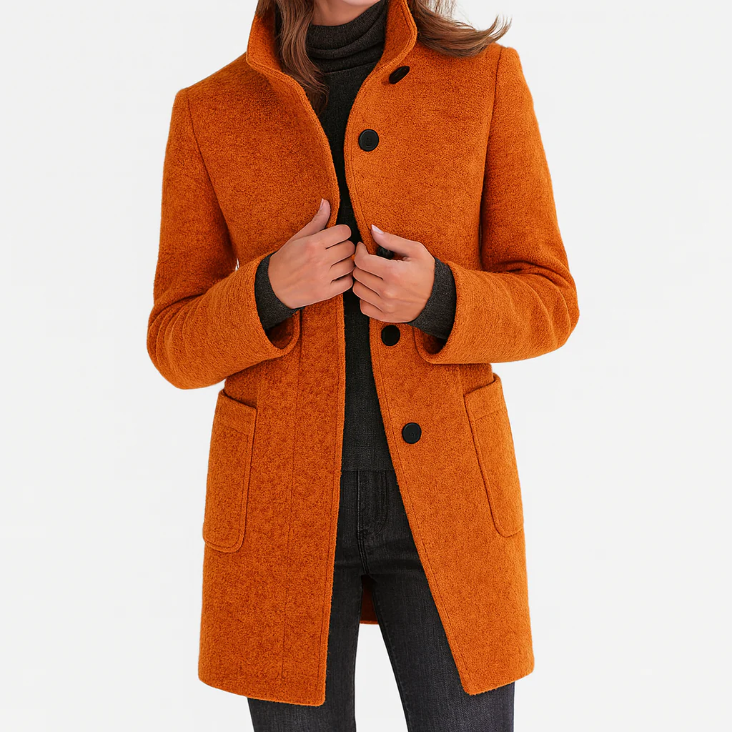 Women’s Button-Front Tailored Midi Coat