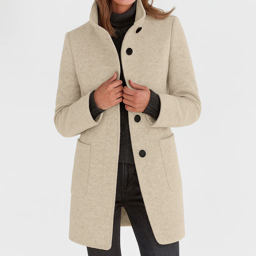 Women’s Button-Front Tailored Midi Coat