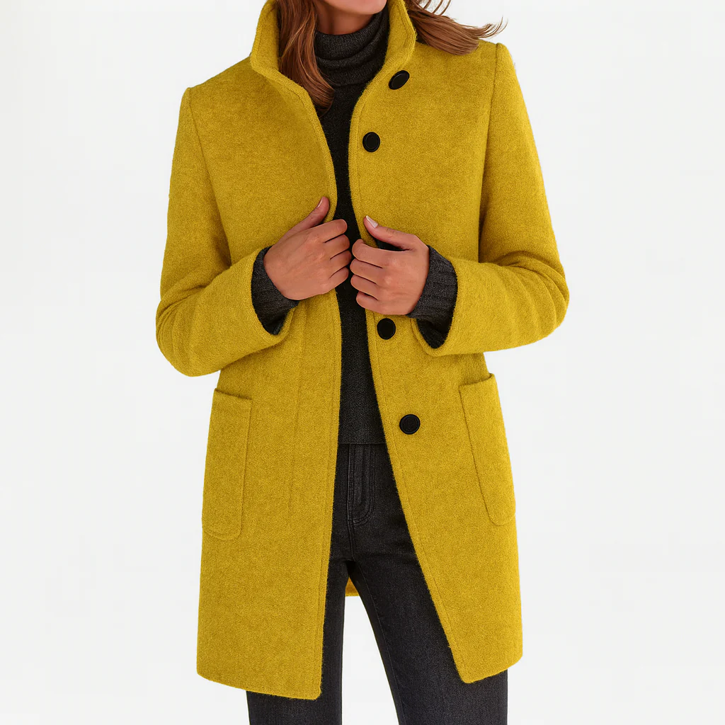 Women’s Button-Front Tailored Midi Coat