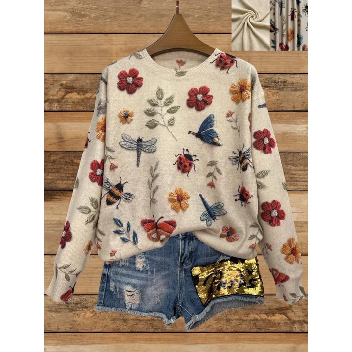 Women’s Floral Print Long Sleeve Top