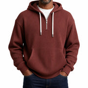 Men’s Ribbed Half Zip Hoodie