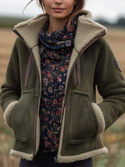 Women’s Vintage Turtleneck Sherpa Jacket