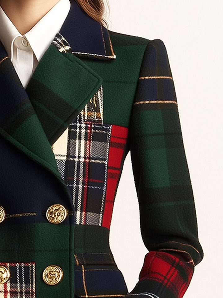 Women’s Plaid Double Breasted Blazer
