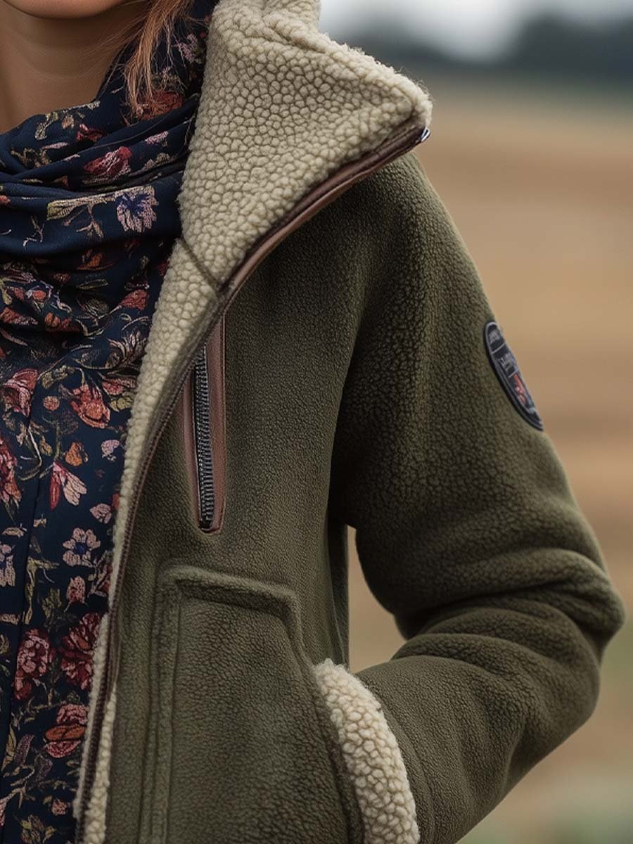 Women’s Vintage Turtleneck Teddy Jacket
