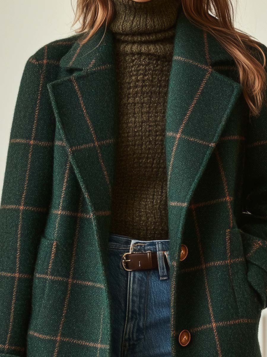 Women’s Plaid Long Coat