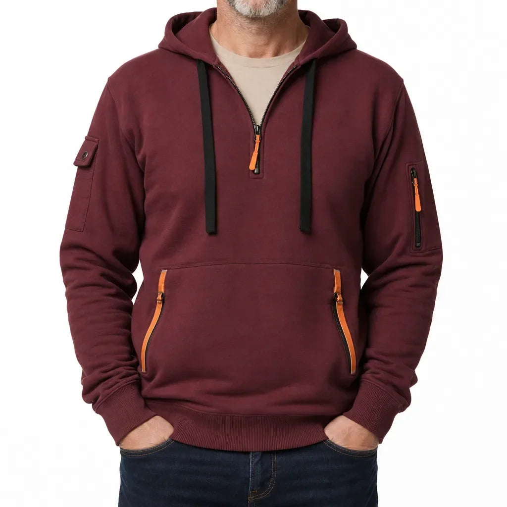 Men’s Utility Quarter-Zip Pullover Hoodie