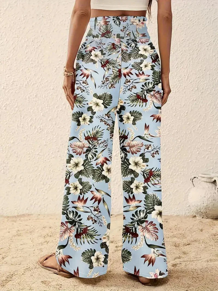 Women’s Elegant Floral Print Trousers