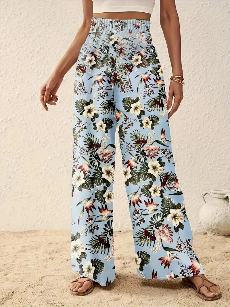 Women’s Elegant Floral Print Trousers