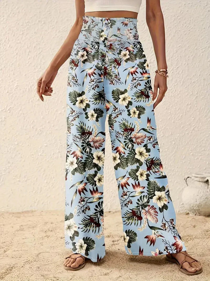 Women’s Elegant Floral Print Trousers