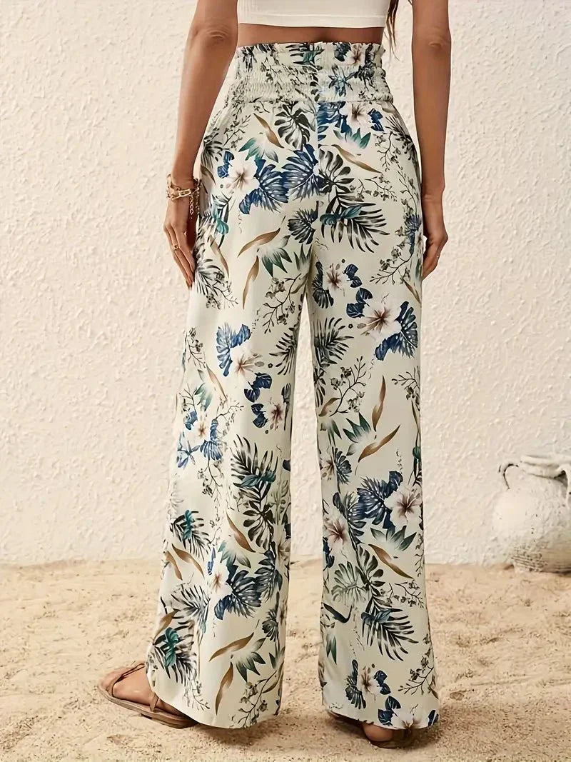 Women’s Elegant Floral Print Trousers