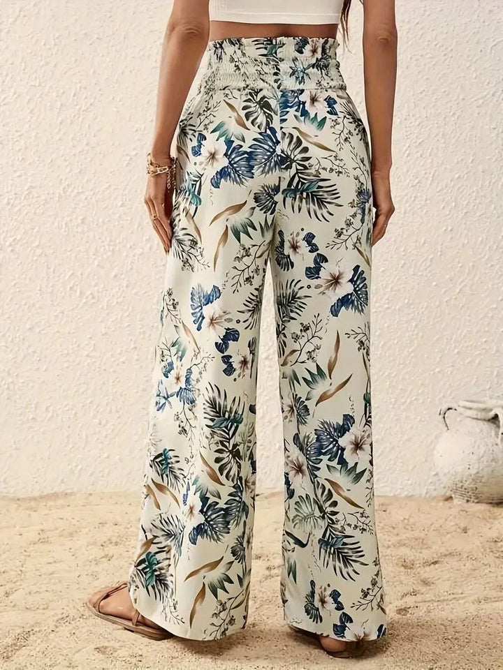 Women’s Elegant Floral Print Trousers