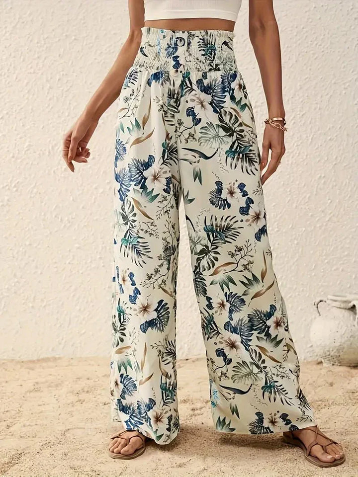 Women’s Elegant Floral Print Trousers