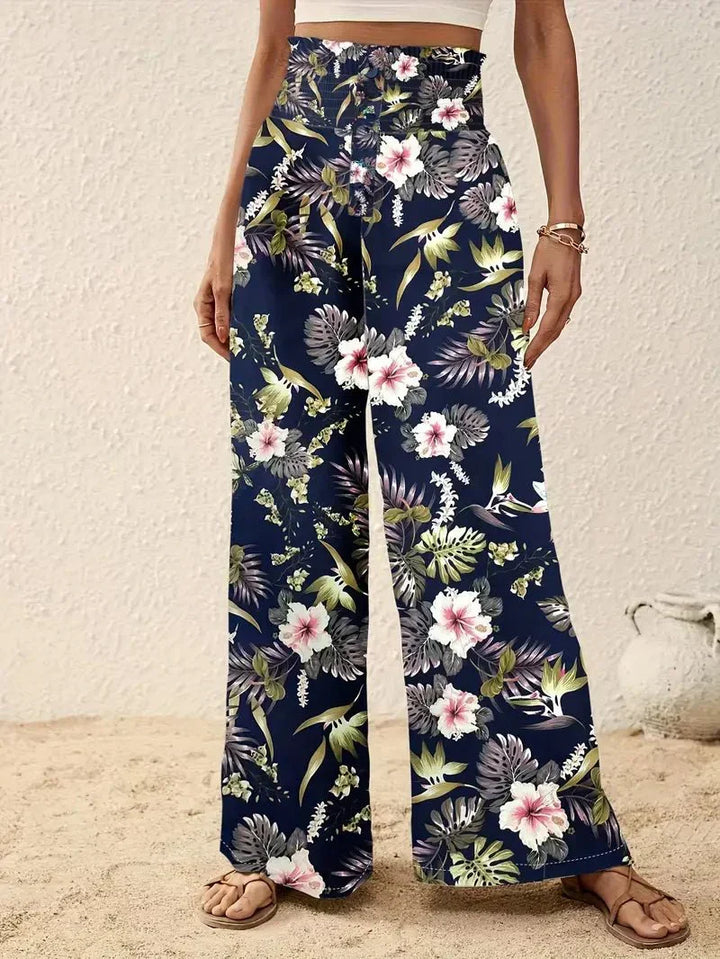 Women’s Elegant Floral Print Trousers