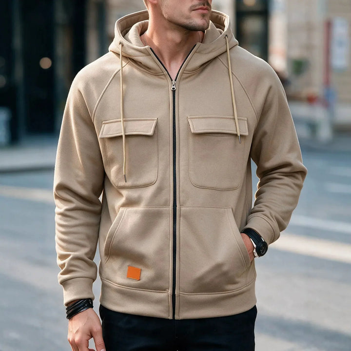 Men’s Casual Zip-Up Hooded Jacket