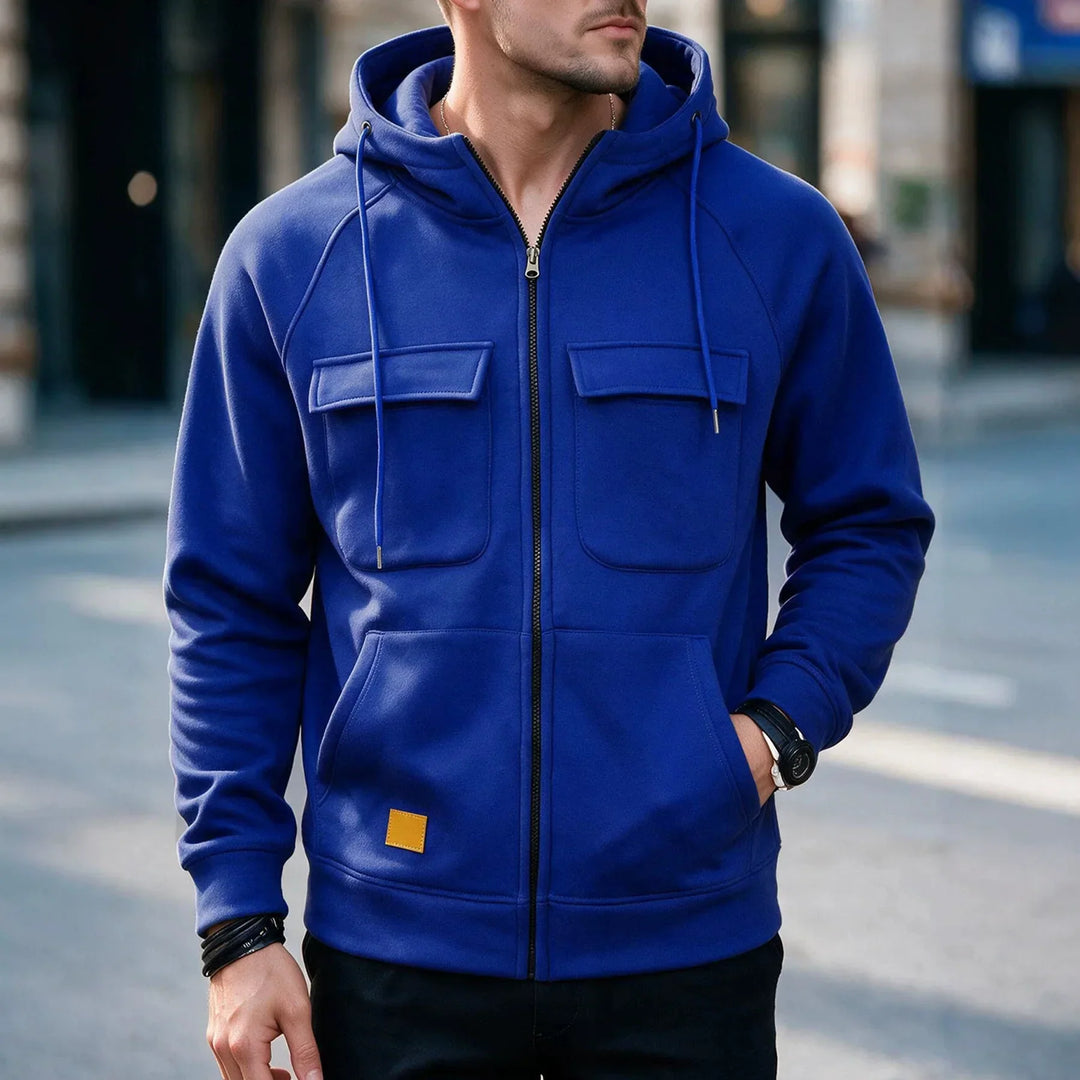 Men’s Casual Zip-Up Hooded Jacket