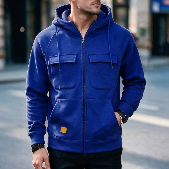 Men’s Casual Zip-Up Hooded Jacket
