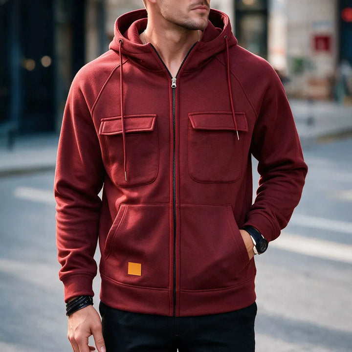 Men’s Casual Zip-Up Hooded Jacket