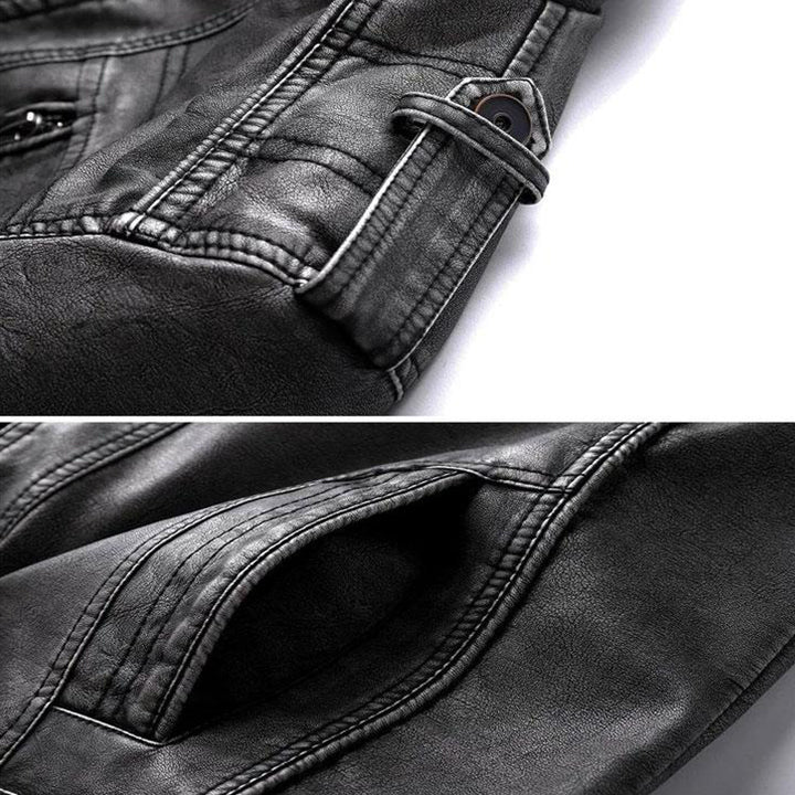 Men’s Slim Fit Biker Moto Jacket