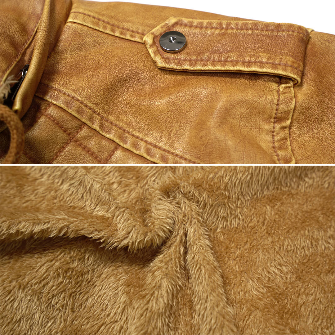 Men’s Slim Fit Zip-Up Biker Jacket