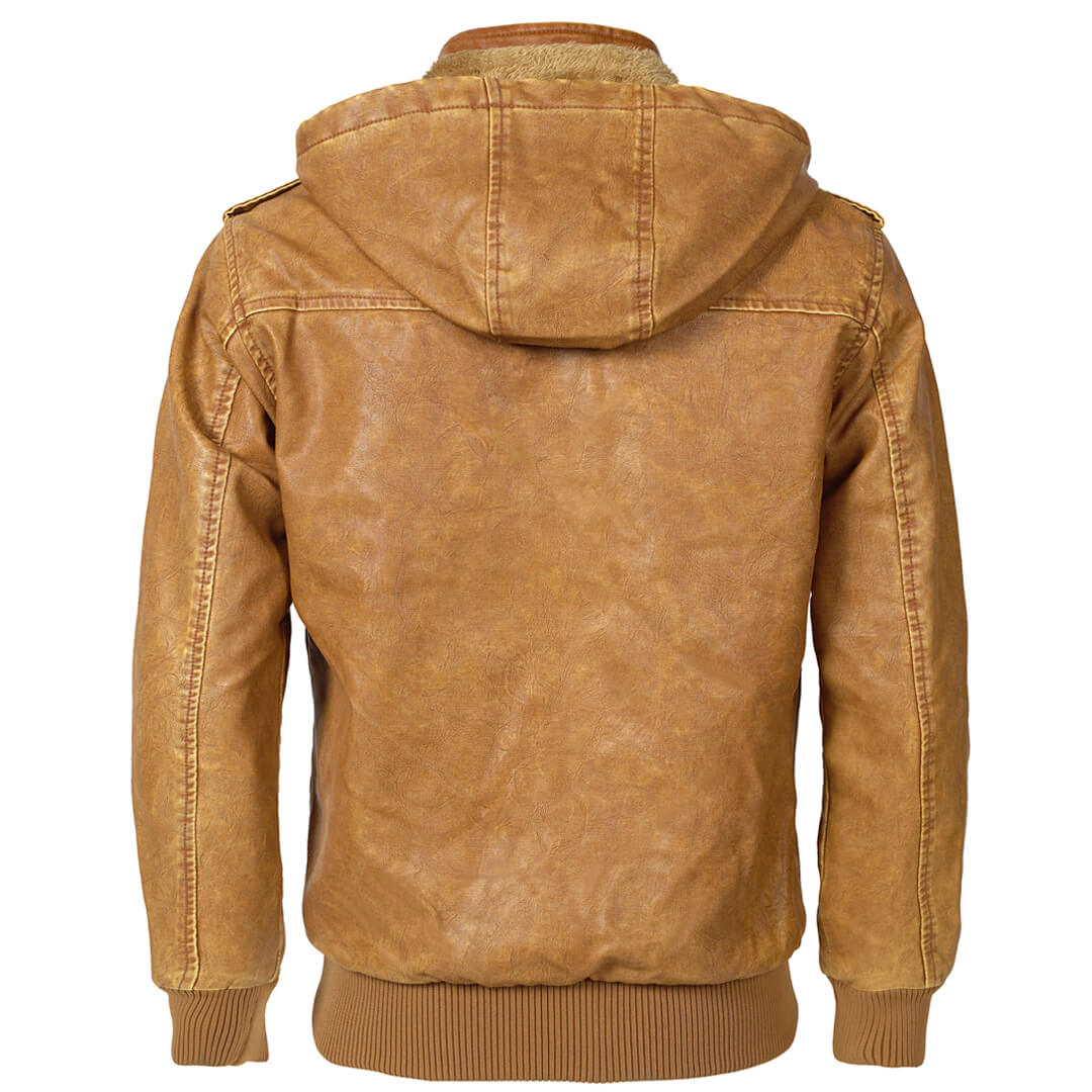 Men’s Slim Fit Zip-Up Biker Jacket