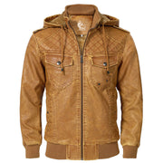 Men’s Slim Fit Zip-Up Biker Jacket