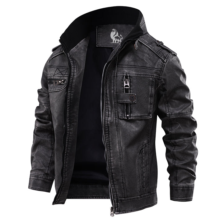 Men’s Slim Fit Biker Moto Jacket