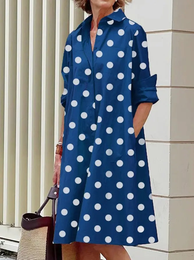 Women’s Button-Down Collared Shirt Dress